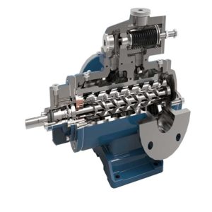 The three screw pump is suitable for conveying non-abrasive particles, has no chemical corrosion to the pump material, and has a lubricious liquid.